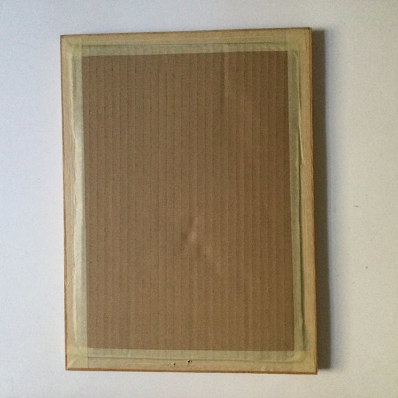 Original painting of flowers in vase on table on black velvet beautiful small - Picture 6 of 6